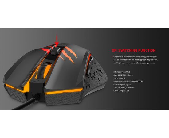 Мышка игровая с подсветкой HAVIT GAMENOTE HV-MS1027 USB 3600 DPI Gaming 