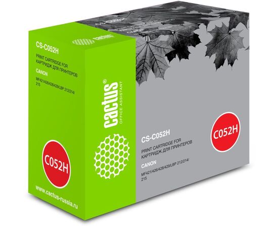  Тонер Картридж Cactus CS-C052H черный (9200стр.) для Canon Canon MF421/426/428/429; LBP 212/214/215 