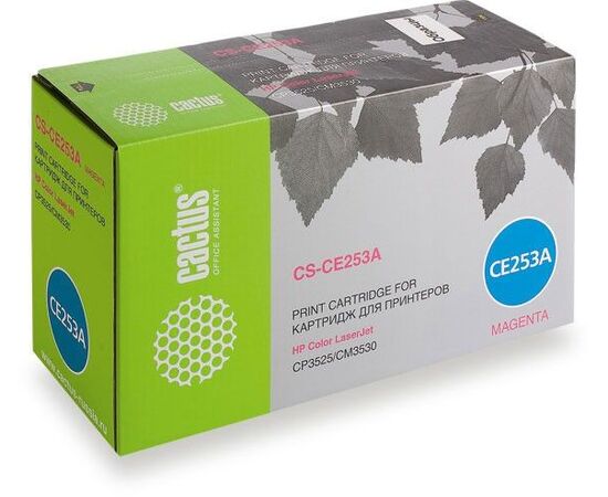  Тонер Картридж Cactus CS-CE253A пурпурный для HP Сolor LaserJet CP3525/ CM3530 (7000стр.) 
