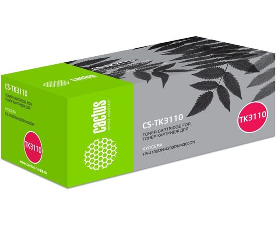  Тонер Картридж Cactus CS-TK3110 черный для Kyocera Ecosys FS-4100DN/4200DN/4300DN (15500стр.) 