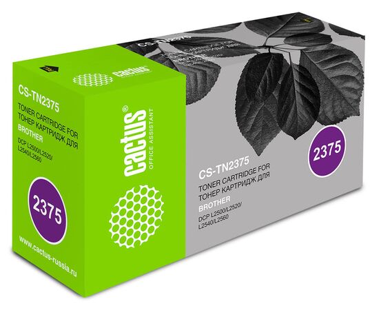  Тонер Картридж Cactus CS-TN2375 черный для Brother DCP L2500/L2520/L2540/L2560 (2600стр.) 