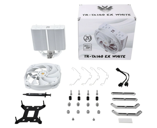  Кулер Thermalright TA140 EX White (TA140-EX-WH) Soc-AM5/AM4/1151/1200/2066/2011/1700 4-pin 30.2dB Al+Cu 665gr Ret 