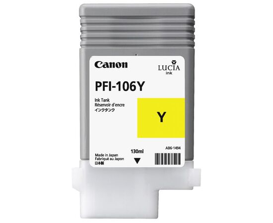  Картридж струйный Canon PFI-106 Y 6624B001 желтый для Canon для iPF6300S/6400/6450 