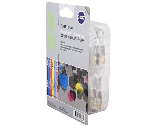  Картридж струйный Cactus CS-EPT0487 многоцветный для Epson Stylus Photo R200/R220 Комплект из 6 карт 