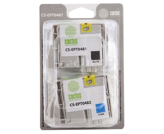 Картридж струйный Cactus CS-EPT0487 многоцветный для Epson Stylus Photo R200/R220 Комплект из 6 карт 