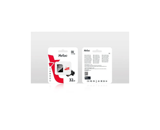  Карта памяти Netac P500 Eco (NT02P500ECO-032G-R) MicroSDHC 32GB C10 с адаптером 