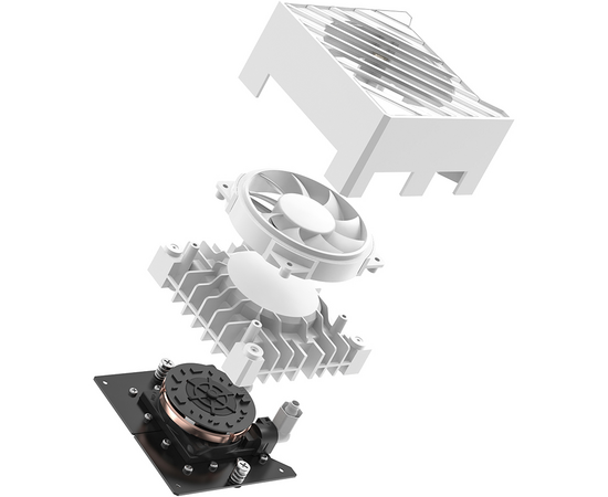  СВО ID-Cooling Dashflow 360 XT Lite White Soc-AM5/AM4/1151/1200/2066/1700 4-pin 16-34dB Al+Cu 350W LED Ret 