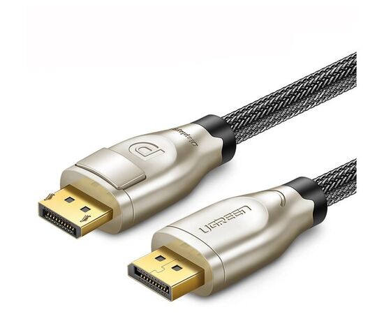  Кабель UGREEN DP112 60843 1.4 DP M/M Round Cable Zinc Alloy Shell with Braided 2m Black 