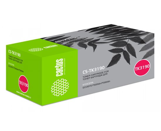  Тонер Картридж Cactus CS-TK3190 черный (25000стр.) для Kyocera Ecosys P3055dn/P3060dn 