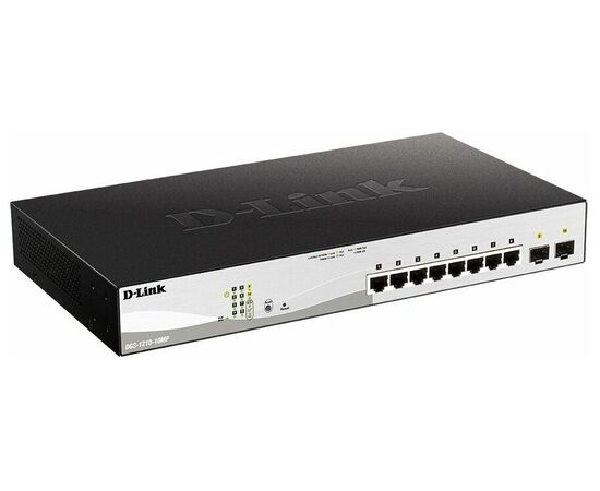  Коммутатор D-Link PROJ Smart (DGS-1210-10MP/F3A) 8х1000Base-T PoE, 2х1000Base-X SFP 