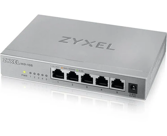  Коммутатор ZyXEL MG-105 (MG-105-ZZ0101F) мультигигабитный 