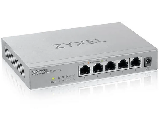  Коммутатор ZyXEL MG-105 (MG-105-ZZ0101F) мультигигабитный 