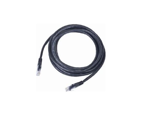  Патч-корд UTP5e, 1 м, литой, многожильный, биметалл CCA, 26AWG, PVC, чёрный CABLEXPERT PP12-1M/BK 