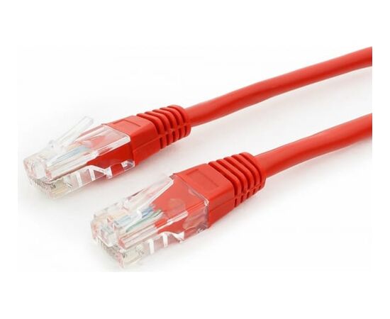  Патч-корд Cablexpert PP12-0.25M/R UTP кат.5e, 0.25м, литой, многожильный (красный) 