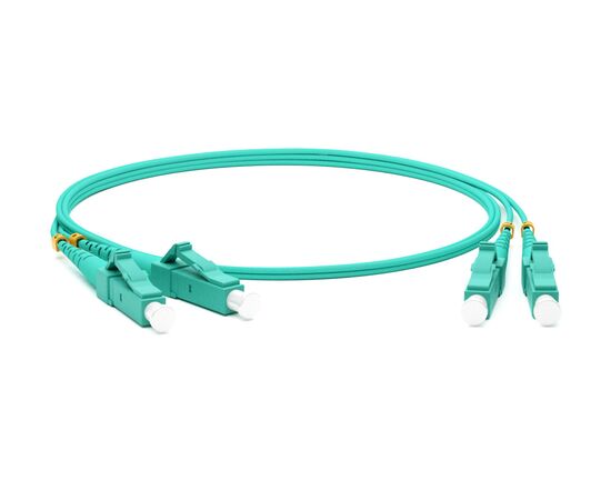  Патч-корд HYPERLINE FC-D2-503-LC/PR-LC/PR-H-20M-LSZH-AQ волоконно-оптический MM50/125 (OM3), LC-LC, duplex, 10G/40G, LSZH, 20 м 