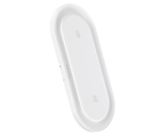  Беспроводное зарядное устройство BOROFONE BQ7 Prominent для iPhone+Airpods, 2A, 5W/7.5W/10W, белый 
