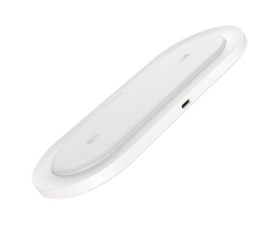  Беспроводное зарядное устройство BOROFONE BQ7 Prominent для iPhone+Airpods, 2A, 5W/7.5W/10W, белый 