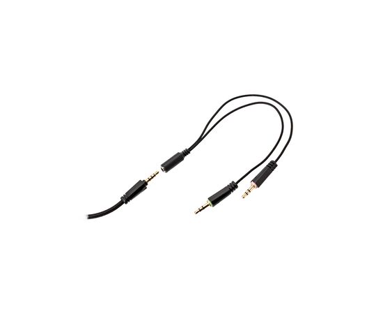  Игровая гарнитура Perfeo  RGF EARTH черная 1,8 м, разъем 3,5 мм (4 pin) и USB (LED), переходник 