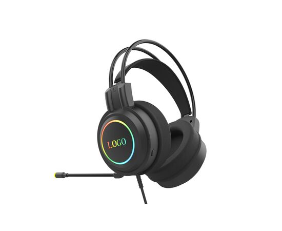  Игровая гарнитура Perfeo  RGF EARTH черная 1,8 м, разъем 3,5 мм (4 pin) и USB (LED), переходник 
