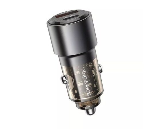  АЗУ BOROFONE BZ20A Smart 83W dual port PD65W+QC3.0 car charger (черный) 
