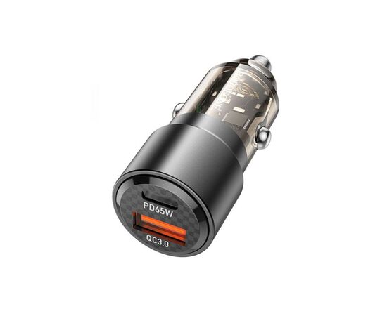  АЗУ BOROFONE BZ20A Smart 83W dual port PD65W+QC3.0 car charger (черный) 