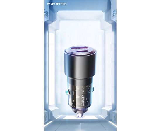  АЗУ BOROFONE BZ20A Smart 83W dual port PD65W+QC3.0 car charger (черный) 