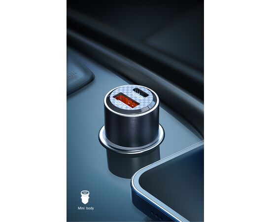  АЗУ BOROFONE BZ20A Smart 83W dual port PD65W+QC3.0 car charger (черный) 