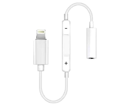  Переходник  MH020-BT, Lightning - Jack 3.5, белый, контроллер с микрофоном 