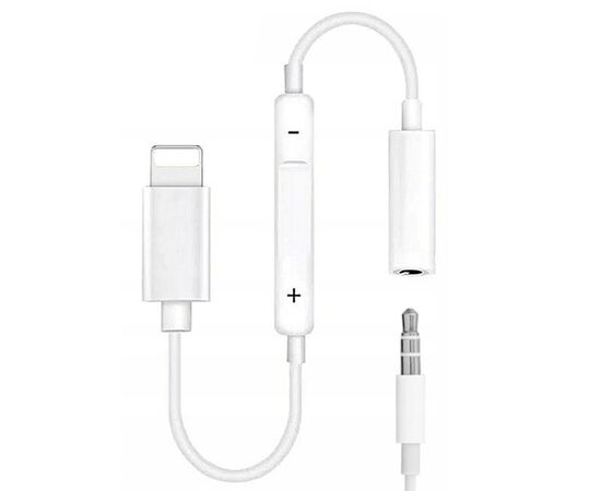  Переходник  MH020-BT, Lightning - Jack 3.5, белый, контроллер с микрофоном 