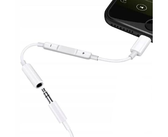  Переходник  MH020-BT, Lightning - Jack 3.5, белый, контроллер с микрофоном 