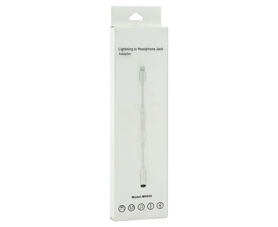  Переходник  MH020-BT, Lightning - Jack 3.5, белый, контроллер с микрофоном 