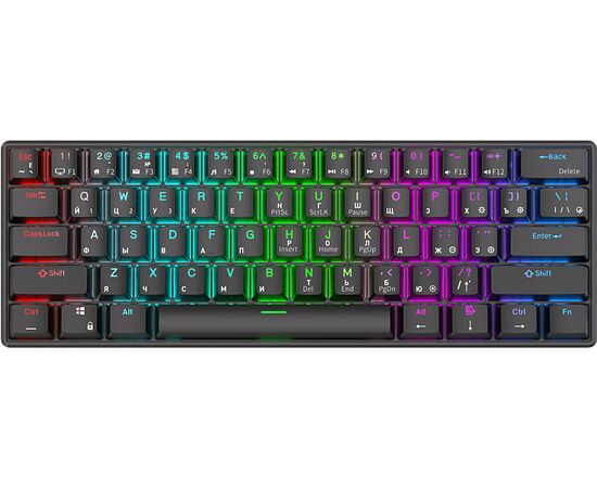  Клавиатура Royal Kludge RK61 Black USB/2.4 GHz/Bluetooth/RGB/Hot Swap/Red switch 