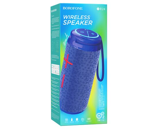  Портативная колонка BOROFONE BR24 Fashion, Bluetooth, синий 