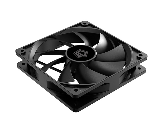  Вентилятор ID-COOLING XF-120-K 120x120x25мм (PWM, Low Noise, резиновые углы, 700-1800об/мин, черный) BOX 