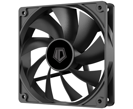  Вентилятор ID-COOLING XF-120-K 120x120x25мм (PWM, Low Noise, резиновые углы, 700-1800об/мин, черный) BOX 