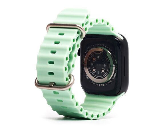  Силиконовый браслет  Ocean Band для Apple Watch 42/44/45/49/  для Smart X8 Ultra, Smart GS8 Ultra / Мятный 