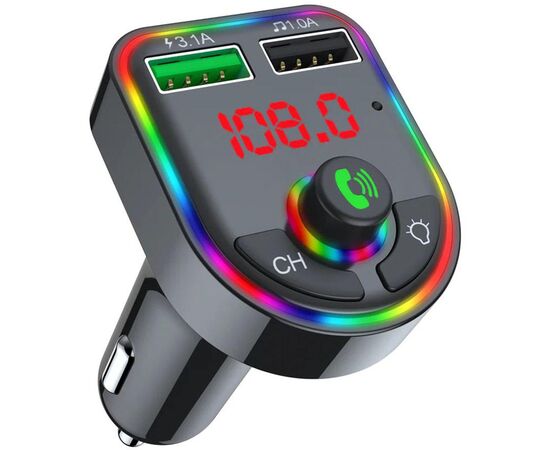  FM-трансмиттер с RGB подсветкой HAVIT HV-FM811BT Bluetooth 