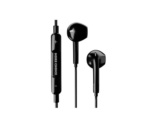  Наушники вкладыши AUX разъём с МК длина 1.2м More choice G11 Original Apple (Black) 