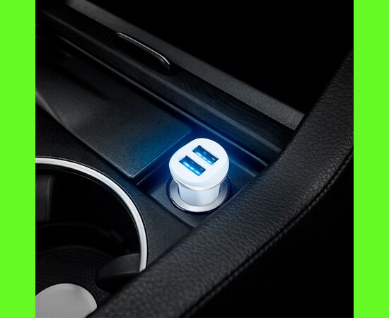  АЗУ 2USB 2.1A для Lightning 8-pin Hoco Z1 (White) 