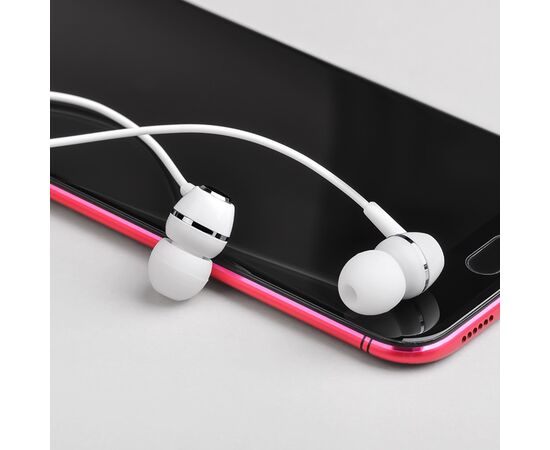  Наушники вакуумные для AUX разъема с микрофоном  длина 1.2м Borofone BM36 (White) 