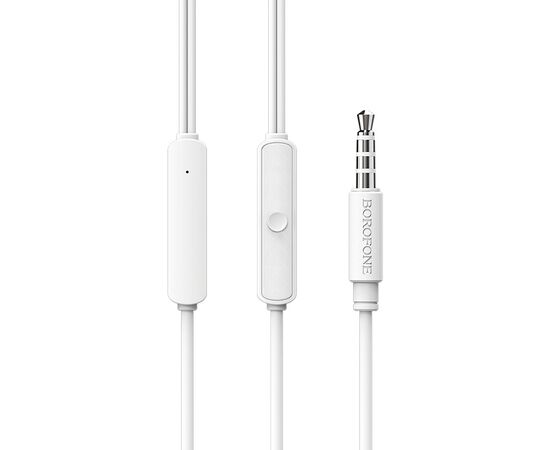  Наушники вакуумные для AUX разъема с микрофоном  длина 1.2м Borofone BM36 (White) 