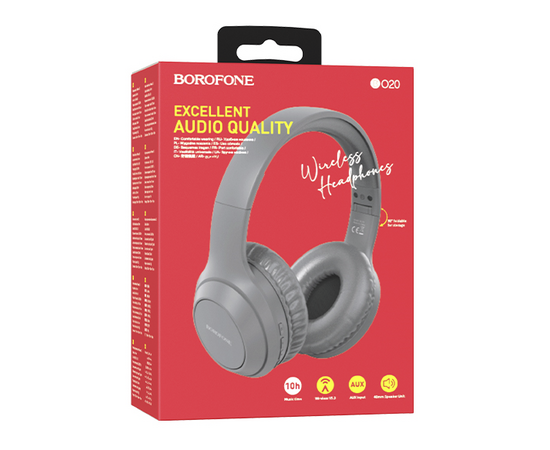  Bluetooth-наушники полноразмерные Bluetooth 5.3 300mah Borofone BO20 Player (Grey) 