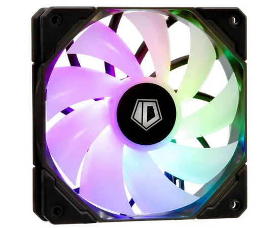  Вентилятор ID-COOLING TF-12025-Pro-ARGB Trio (3 in 1) 120x120x25мм (PWM, резиновые углы, ARGB, 500-1800об/мин) Box 