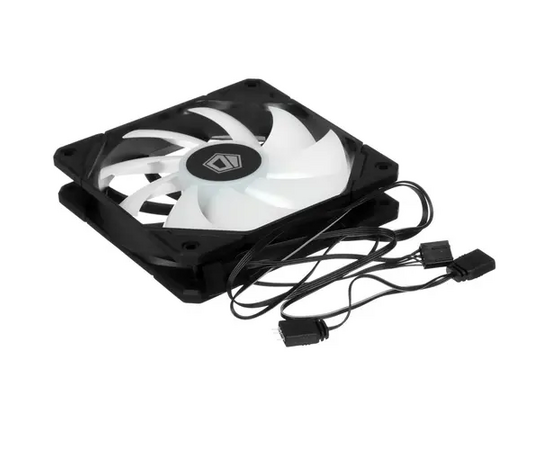  Вентилятор ID-COOLING TF-12025-Pro-ARGB Trio (3 in 1) 120x120x25мм (PWM, резиновые углы, ARGB, 500-1800об/мин) Box 