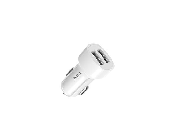  СПЕЦЦЕНА Автомобильное зарядное устройство 2USB 2.4A с кабелем Apple 8 pin Hoco Z2A (White) 