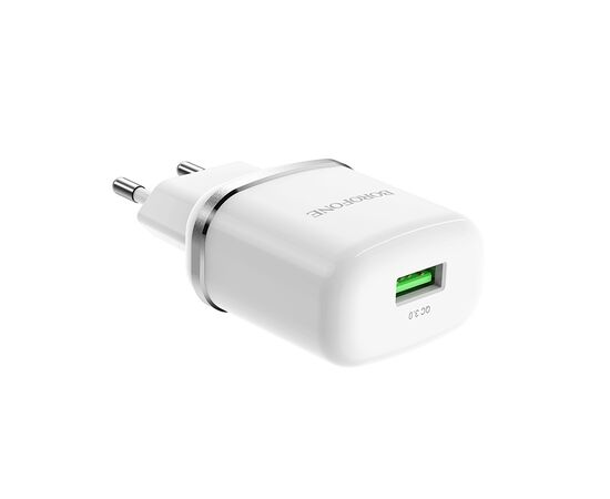  Сетевое зарядное устройство 1USB 3.0A QC3.0 быстрая зарядка Borofone BA36A (White) 
