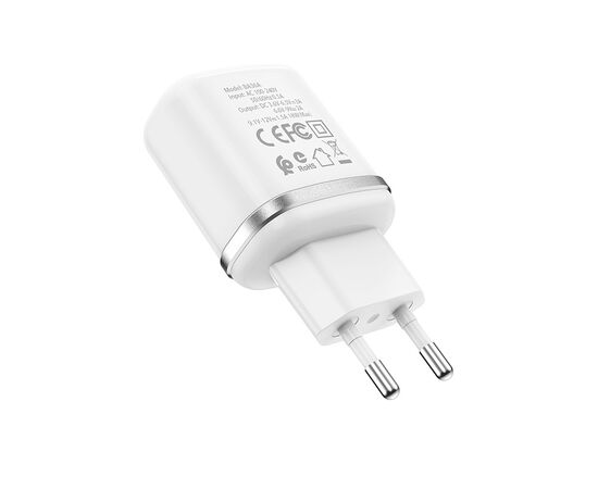  Сетевое зарядное устройство 1USB 3.0A QC3.0 быстрая зарядка Borofone BA36A (White) 