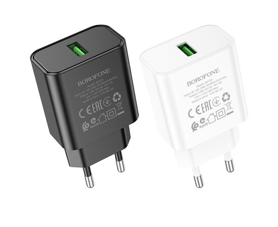  СЗУ 1USB 3.0A QC3.0 18W быстрая зарядка Borofone BA72A (White) 