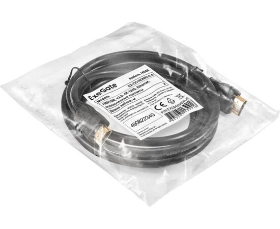  Кабель ExeGate EX-CC-HDMI2-2.0 EX294698RUS HDMI v2.0 19M/19M 2.0м 4K UHD Ethernet 
