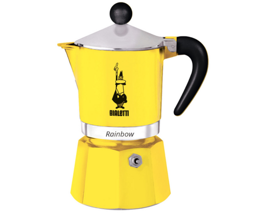  Кофеварка Bialetti Rainbow 0.24л алюминий желтый (4983) 
